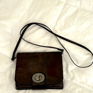 Danier Italian Leather crossbody Bag Brown Colour